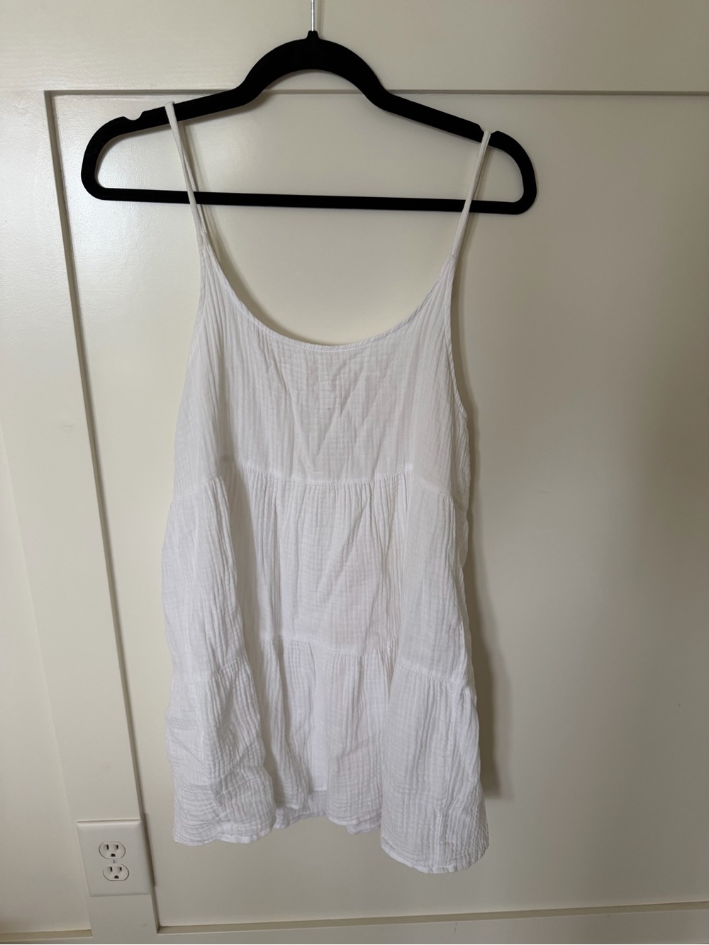 wild fable White Gauze Spaghetti Strap Mini Dress